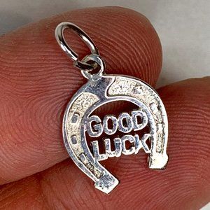 925 Silver Good Luck Horseshoe Charm/Pendant (012)